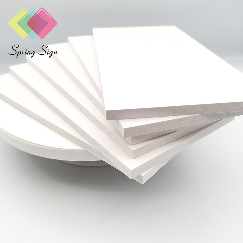 Spring Sign 10mm 12mm 15mm high density solid pvc forex foam sheet board 55 density celuka sheets 18mm