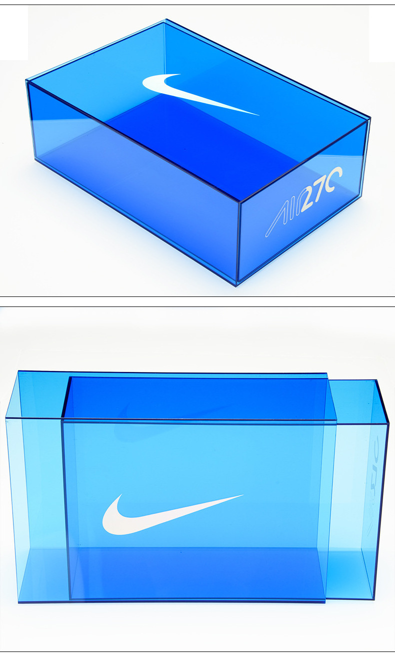 SpringSign Factory Custom 3mm Crystal Nike Shoes Acrylic Shoe Box