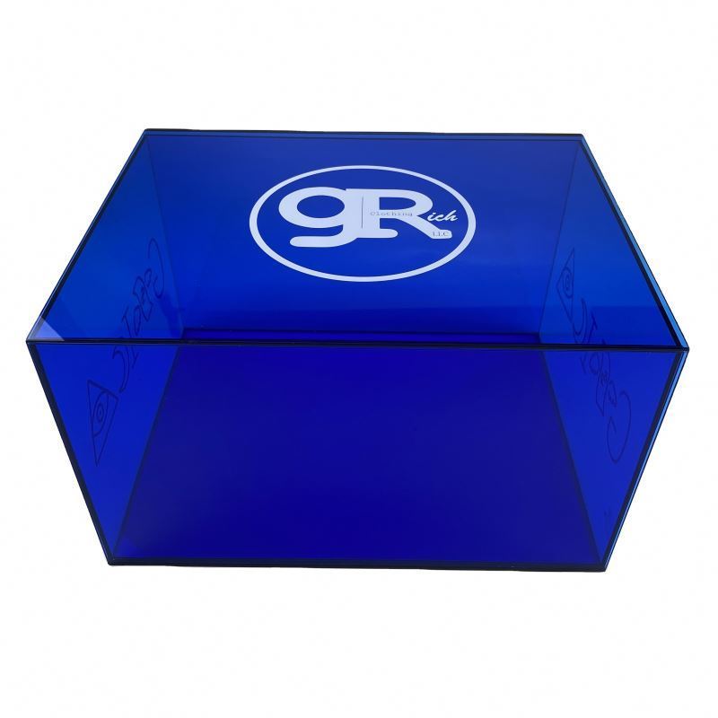 Spring Sign wholesale acrylic boxes swaggy fluorescent color transparent acrylic storage box