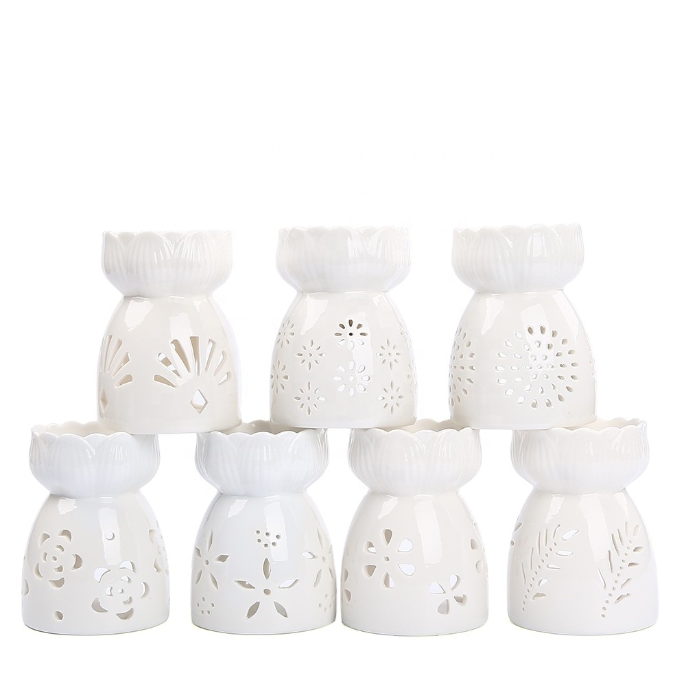 Essential ceramic Lotus small night lamp scent waste oil stove creative mini incense burner aromatherapy oil candle burner