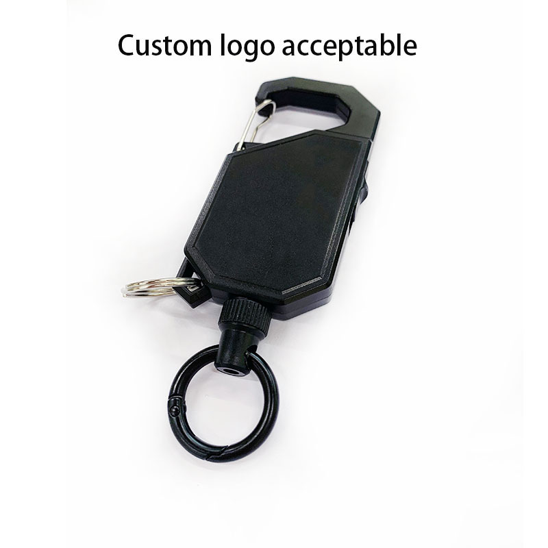 100Cm Retractable Keychain Easy-to-Pull Nylon Rope Keyholder Heavy Duty Metal String for Women with Clip Hook Telescoping