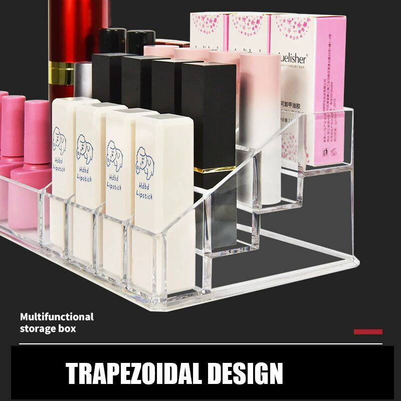 Clear Acrylic Desktop Dust-proof Makeup Organizer Lip Gloss Stand Lipsticks Organizer Box for  36 GRID LIPSTICK HOLDER