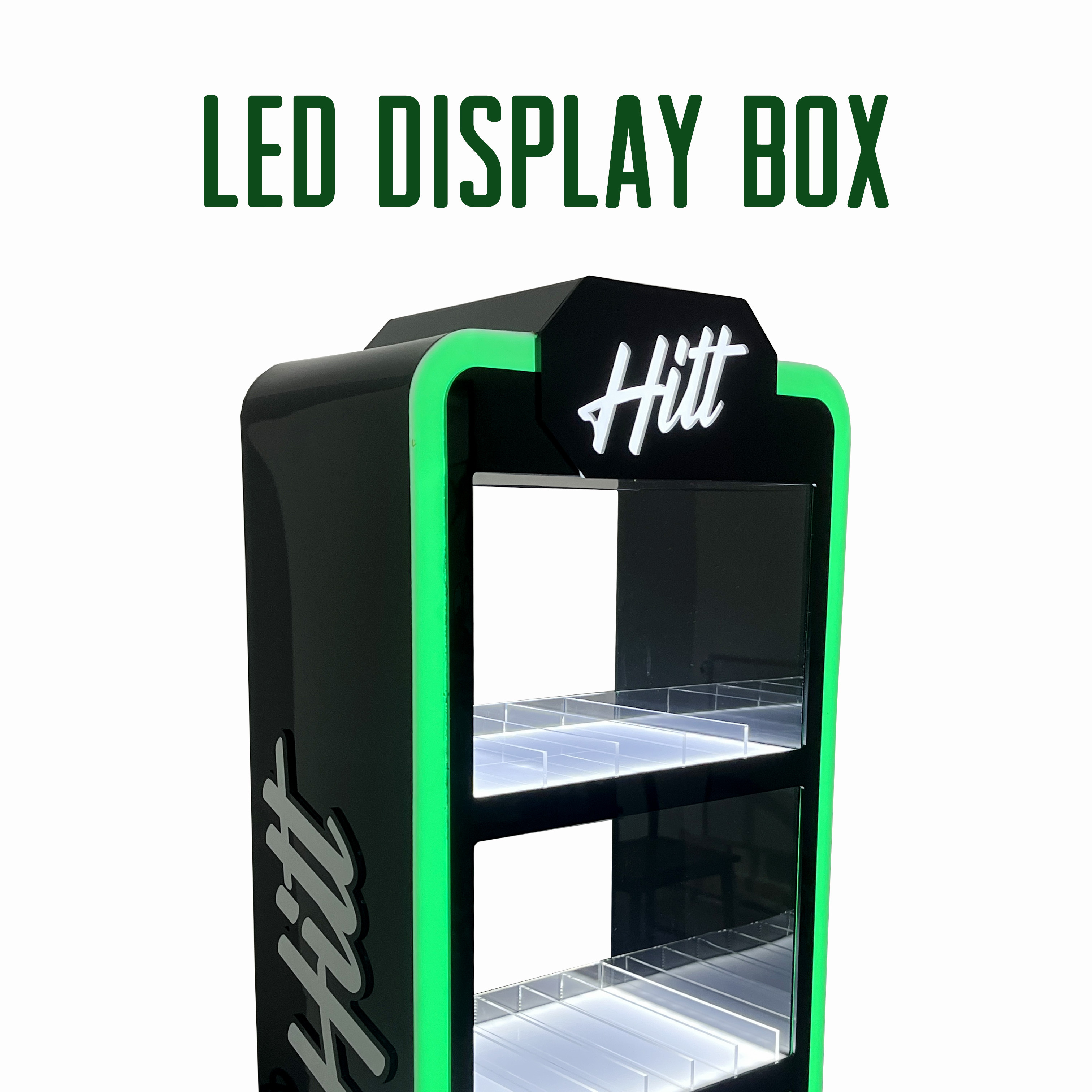 Free Sample Smoke Shop Display Acrylic Display Stands Counter Rgb Led Lighted Tobacco Cigarette Display Cabinet