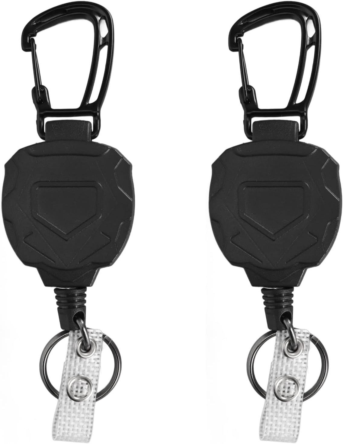 P-020 Retractable Keychain Belt Clip Key Automatic Rebound Heavy Duty Carabiner for Camping