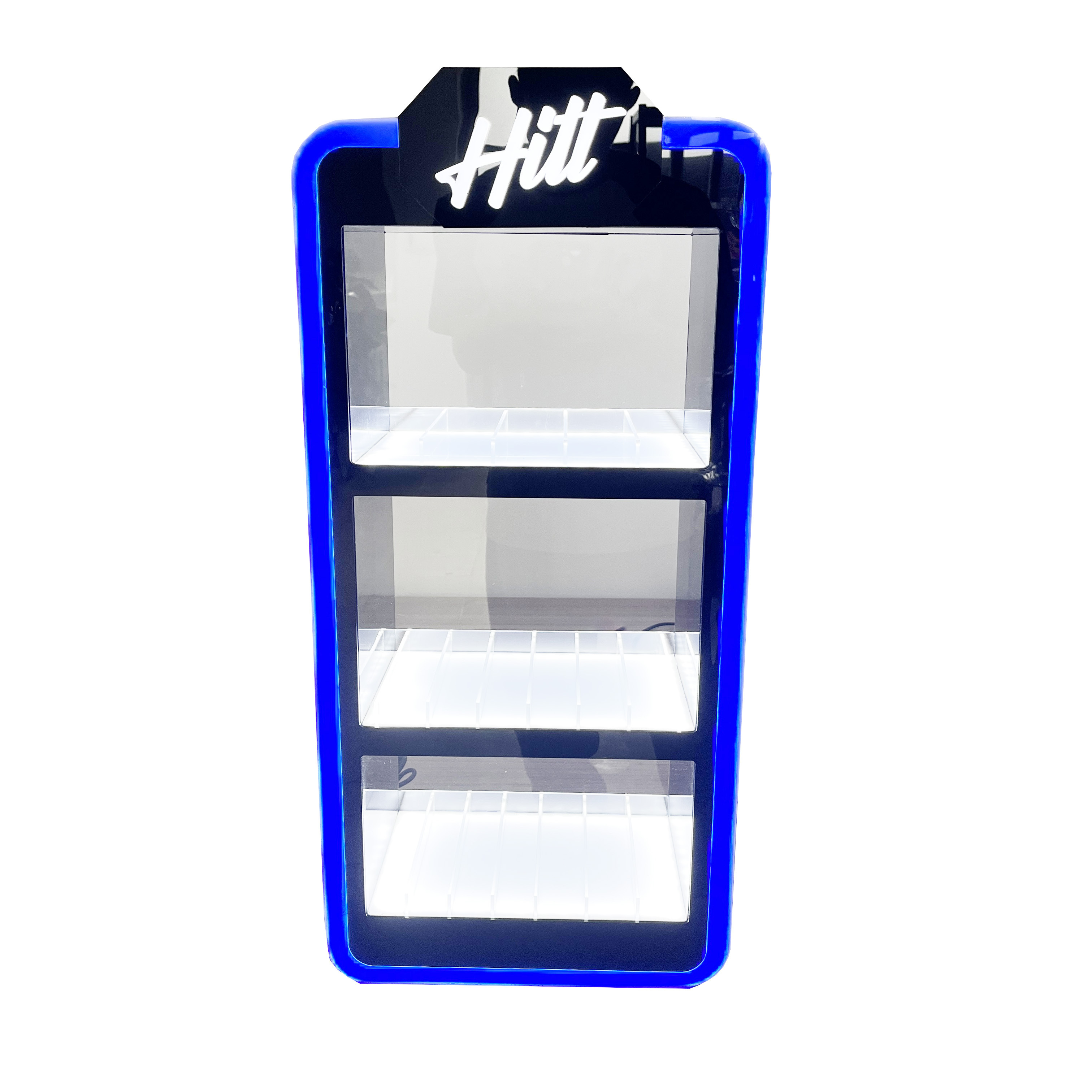 Free Sample Smoke Shop Display Acrylic Display Stands Counter Rgb Led Lighted Tobacco Cigarette Display Cabinet