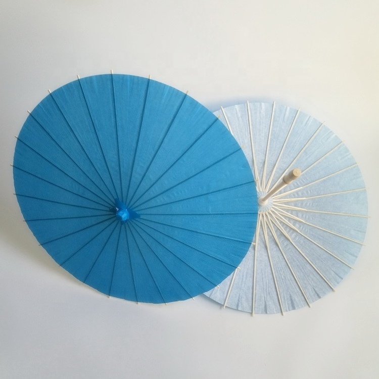 60cm/40cm/30cm/20cm Colorful DIY Mini Paper Parasol Umbrellas Small Kids School Gifts