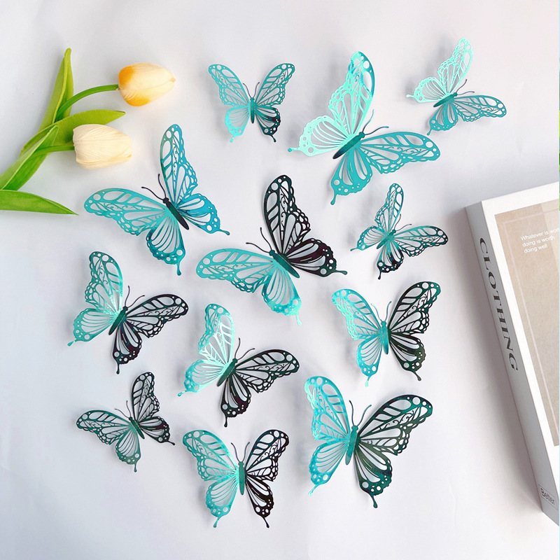 12pcs 3D Butterfly Decorations Removable Wall Stickers Room Decor for Kids Nursery Classroom Wedding Decor