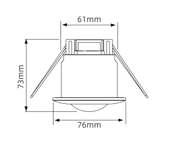 Digital Interface Infrared Amplifier 360 Degree PIR Ceiling Occupancy Motion Sensor Light Switch with Recessed Design