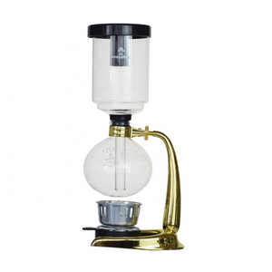 Syphon Coffee Maker Filter 5 Cups Siphon Pots Golden Handle Coffee Kettle pot Set Filter Tea Glass Vacuum Machine MT5