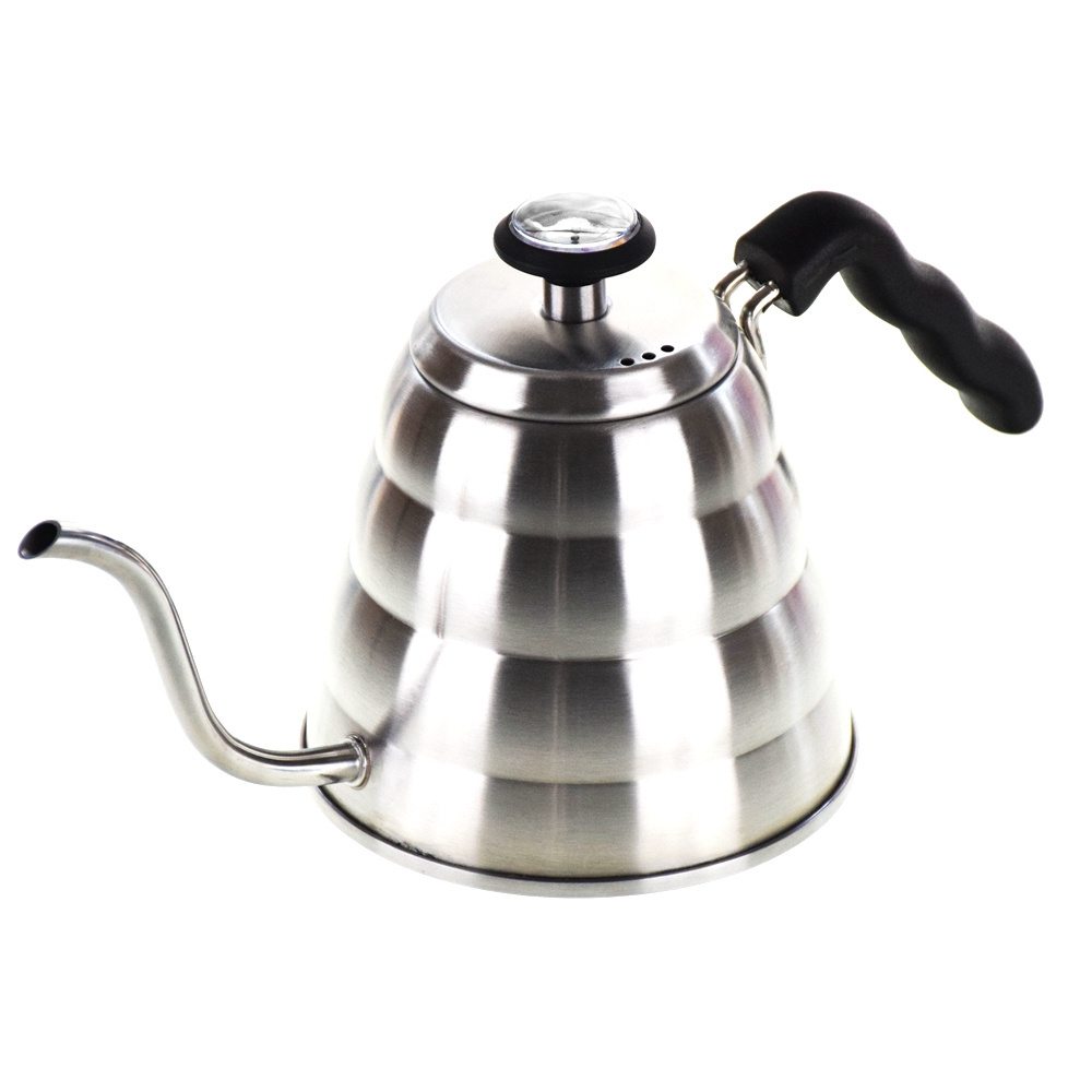 Stainless Steel Coffee Kettle with Thermometer Goose neck Percolator Pour Over Stovetop Coffee Pot 40Oz