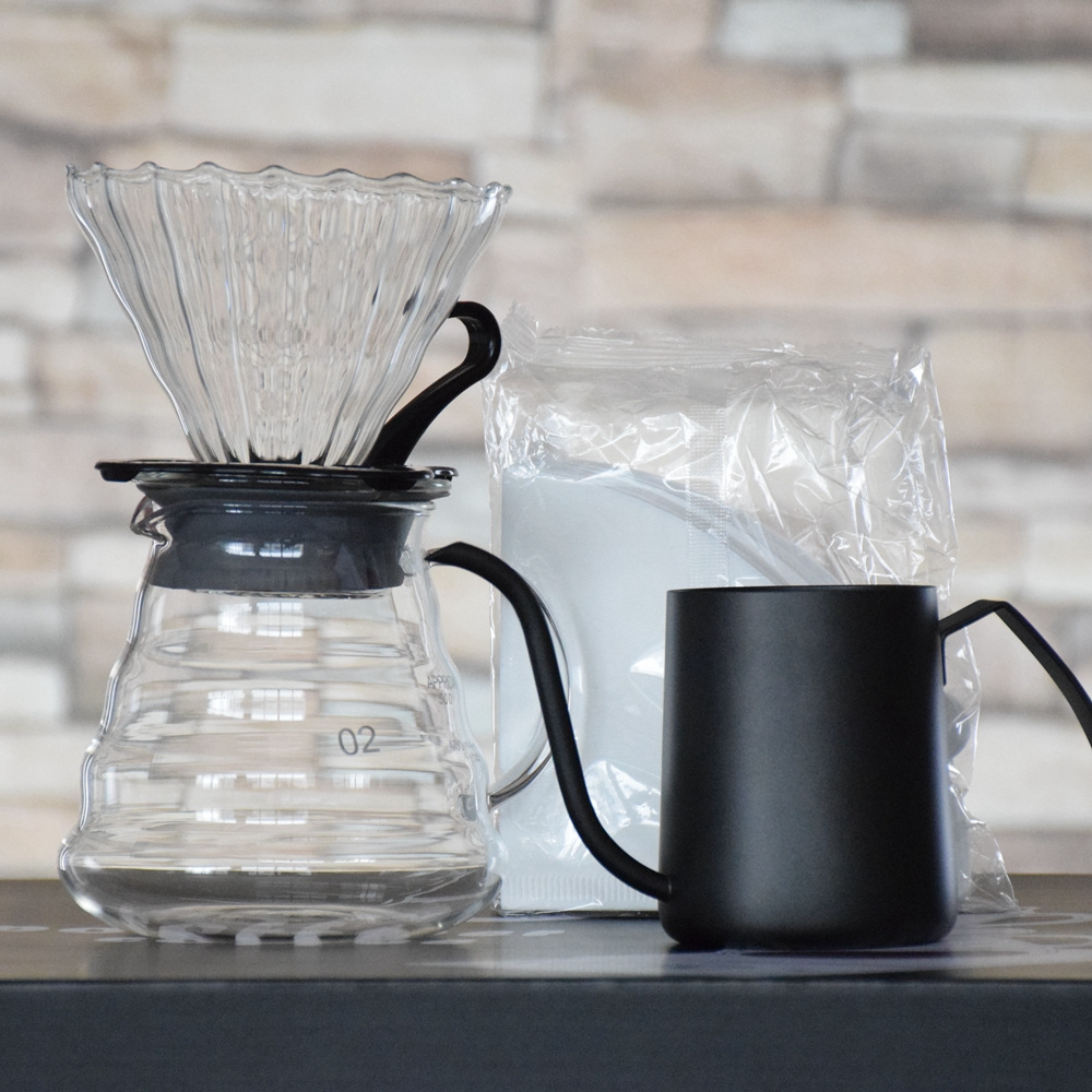 Nenya pour over Pour Over Coffee Gift Set With Dripper Cup Cloud Server Gooseneck Kettle & Paper Filter