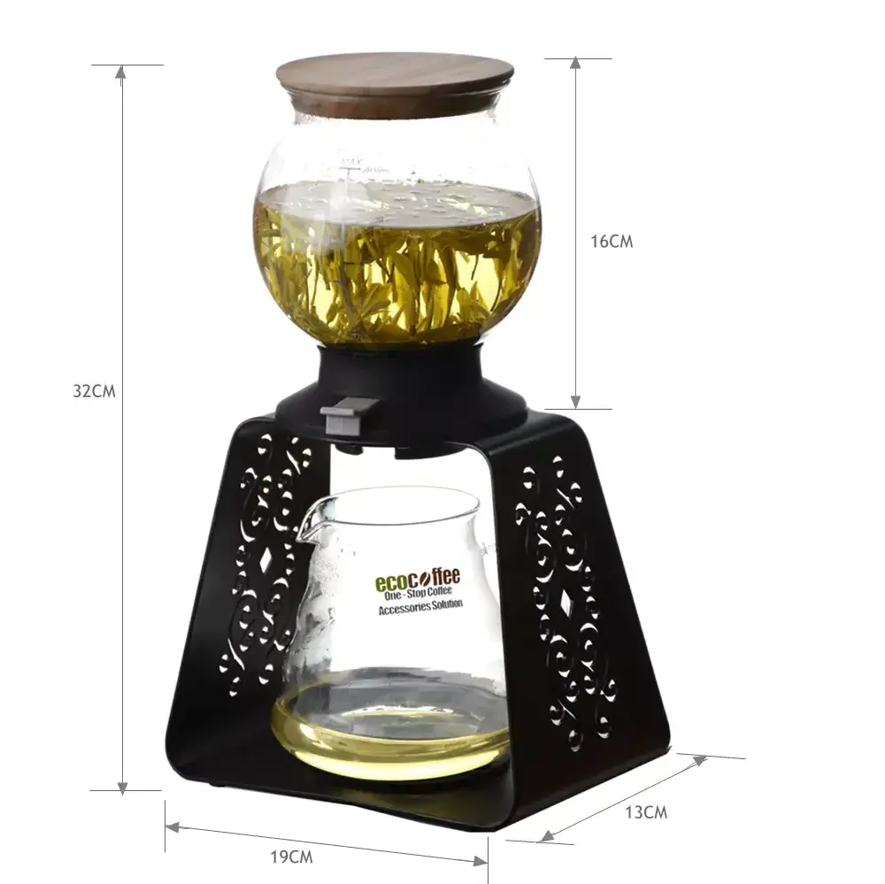 MidEast Hot sale Drip Brew Coffee Maker Accessories Coffee& Tea Maker 800ml Glass Pot for Home Office