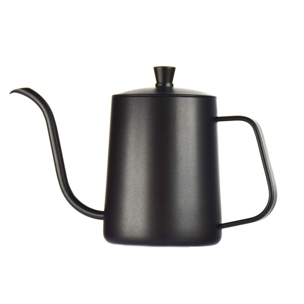 Nenya 600ml Pour Over Coffee Kettle Small Stainless Steel V600 Gooseneck Kettle Black