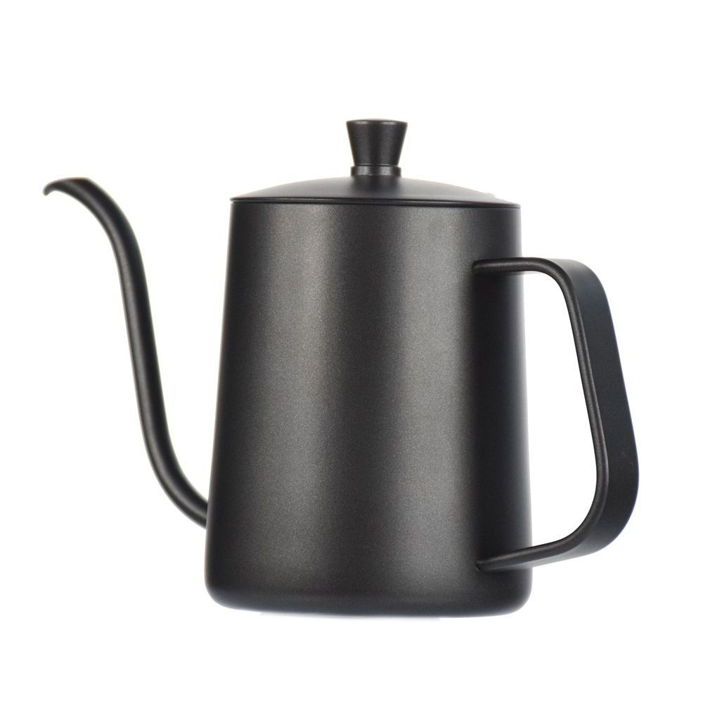 Nenya 600ml Pour Over Coffee Kettle Small Stainless Steel V600 Gooseneck Kettle Black