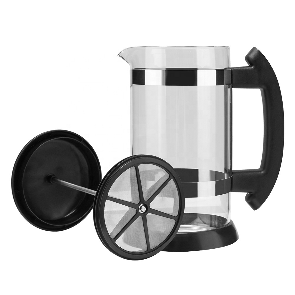 French Press Coffee Tea Brewer Coffee Pot Coffee Maker Kettle 1000ML Heat-Resistant Glass Thermos Barista Tools