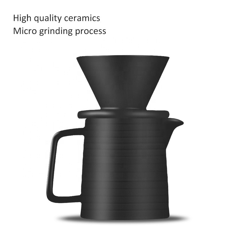 Percolater Coffee Kit Bag Coffee Dripper Gift Set Ceramic Filter Server Pour Over Stainless Kettle with Portable Travel Bag