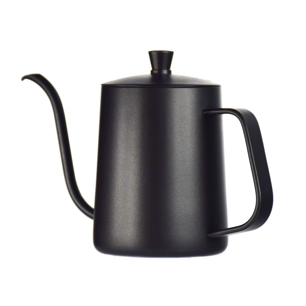 Nenya 600ml Pour Over Coffee Kettle Small Stainless Steel V600 Gooseneck Kettle Black