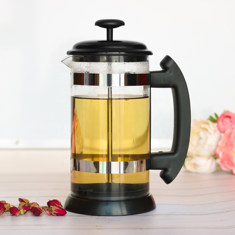 French Press Coffee Tea Brewer Coffee Pot Coffee Maker Kettle 1000ML Heat-Resistant Glass Thermos Barista Tools