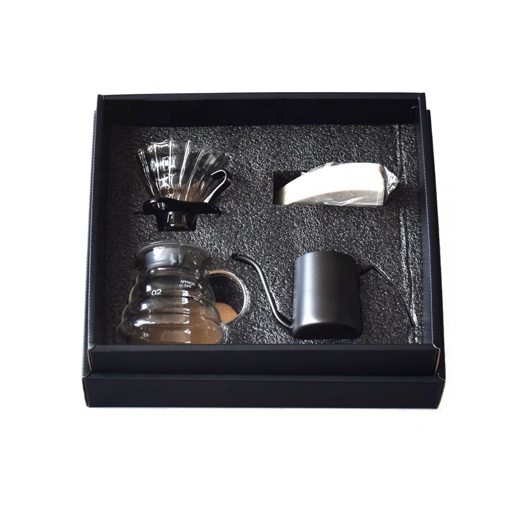 Coffee Accessories Gift Box Set Coffee Maker V02 Dripper + Coffee Server + Kettle + Filter Box-set Outing TS03 Nenya OLi