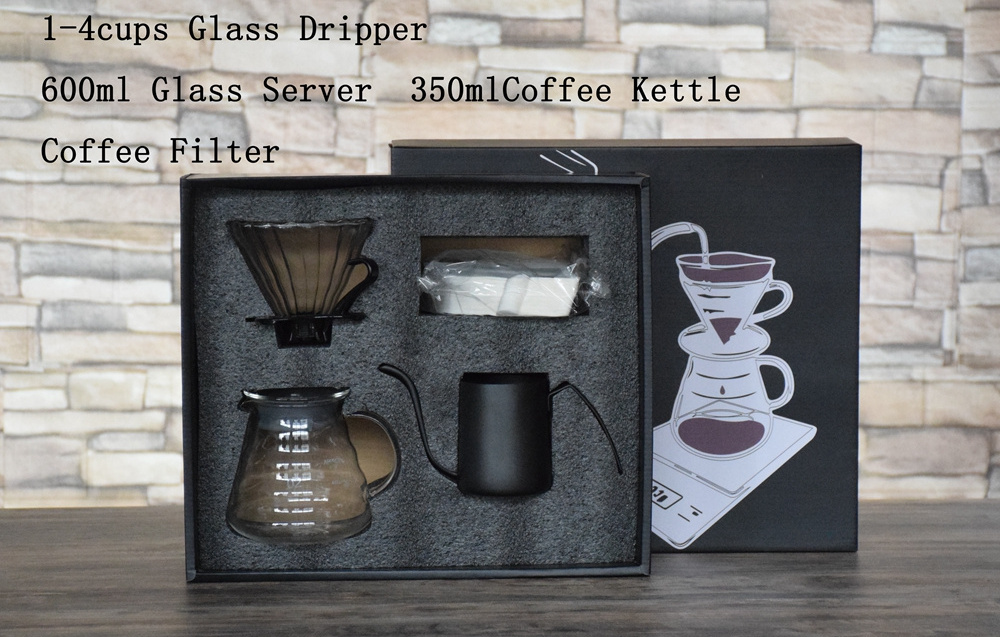 Nenya pour over Pour Over Coffee Gift Set With Dripper Cup Cloud Server Gooseneck Kettle & Paper Filter