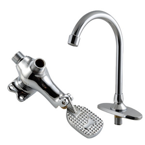 Hospital Faucets Foot Valve  Faucet Pedal Tap Kitchen Cold Water Foot Operated Hand Wash Sink Faucet