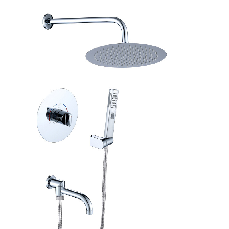 Factory Sales in-wall  Bath & shower Faucets Brass Thermostatic Concealed Shower Mixers Taps