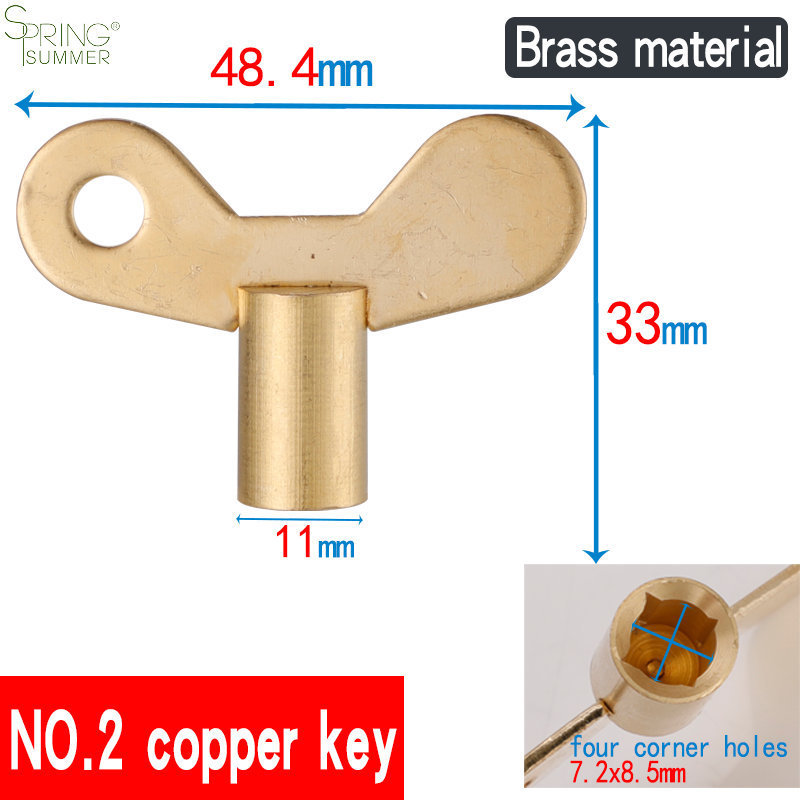 Square Socket Hole Water Tap Faucet Key Solid Brass Special lock Plumbing Key Sending key for water tap