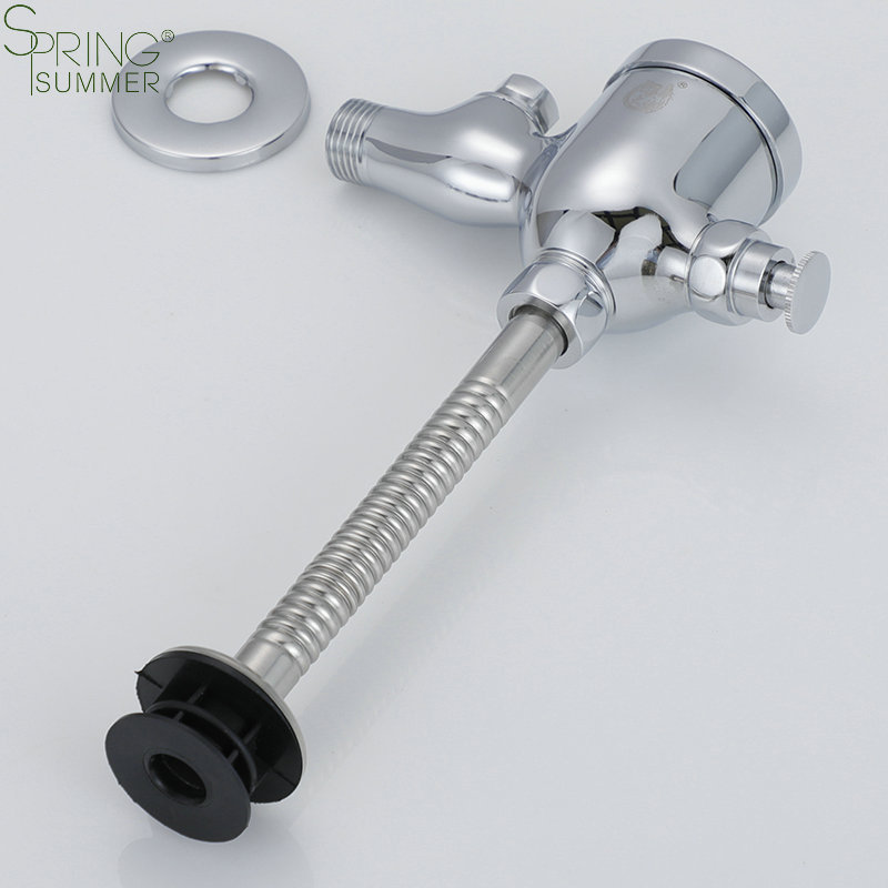 SPRING SUMMER Brass Manual  Time Delay  Urinal  Flush Valve Time Flow  Automatic Push Urinal flushing valve