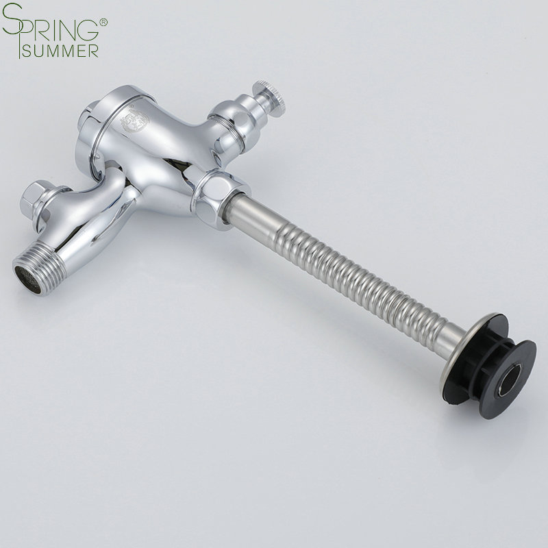 SPRING SUMMER Brass Manual  Time Delay  Urinal  Flush Valve Time Flow  Automatic Push Urinal flushing valve