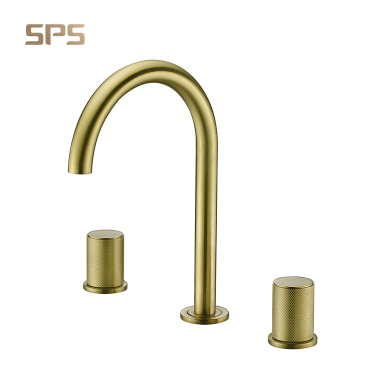 A2034 Luxury Sink Faucet Bathroom Mixer Brass Material Water Tap Gold Black Faucets, Mixers & Taps