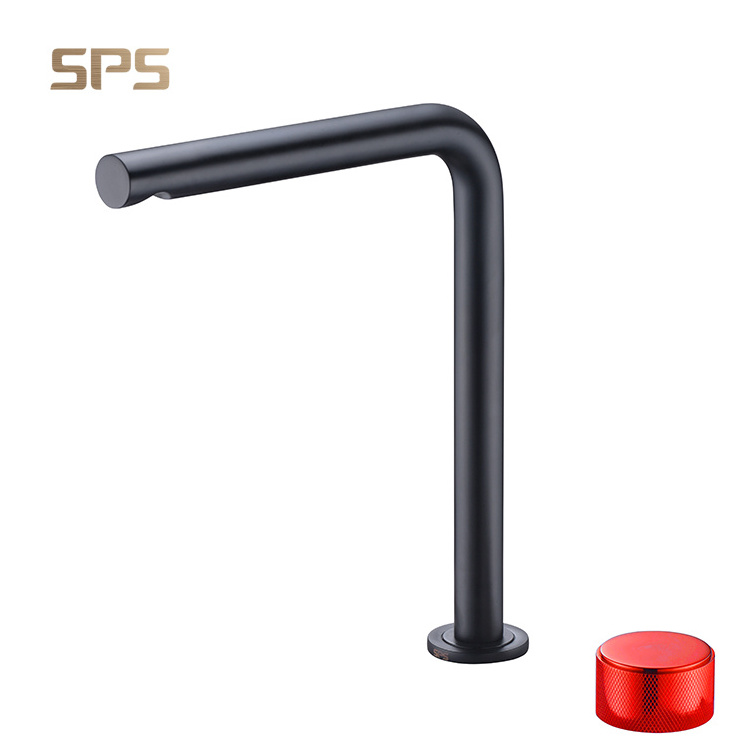 A2028 Wholesale Luxury bathroom 2 Hole Mixer Tap Square Mixer single handles waterfall faucet water basin Sink basin mixer tap