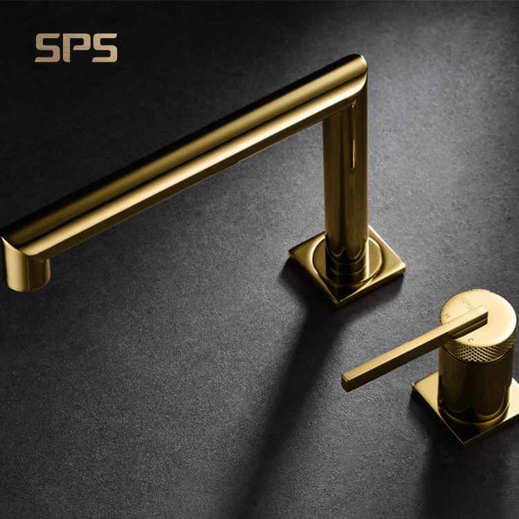 A3027 Manufacturer 2 Hole Commercial Lavatory Hot and Cold Basin Faucets,Mixers & Taps Brass Dual Handle Drinking Water Faucet