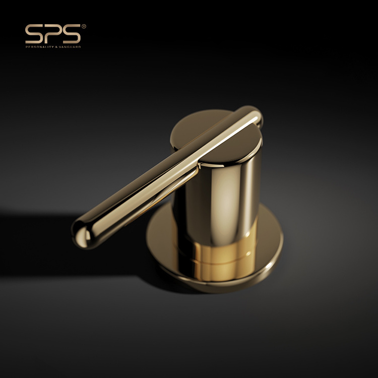 A2053 Luxury sink taps brass mixer hot cold water faucet adapter 3 hole brushed golden bathroom faucet gold