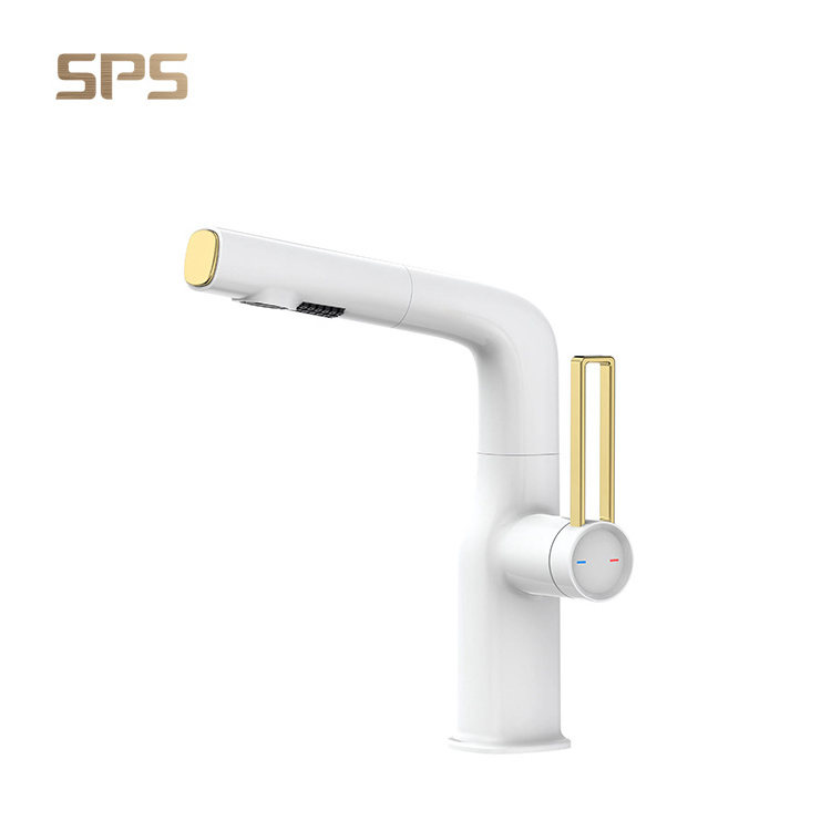 A8141 Pull Out Faucet Hot Cold Water Taps Bathroom Basin Mixers Multi-function Push Faucets New Product