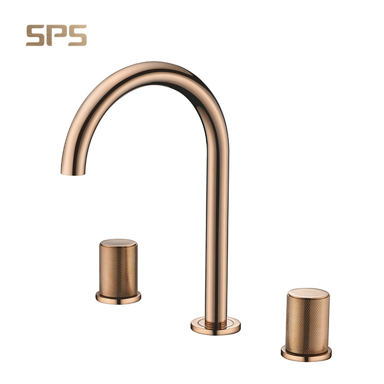 A2034 Luxury Sink Faucet Bathroom Mixer Brass Material Water Tap Gold Black Faucets, Mixers & Taps