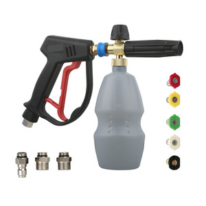 SPS 4000 PSI High Pressure Snow Foam Cannon Gun 5 color nozzles M22-15 fitting Car Wash Kit