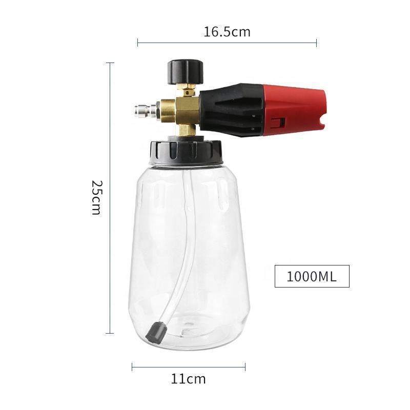 SPS Car Cleaning Red Black Foam Nozzle Spray Transparent Bottle Foam Cannon Snow Foam Lance