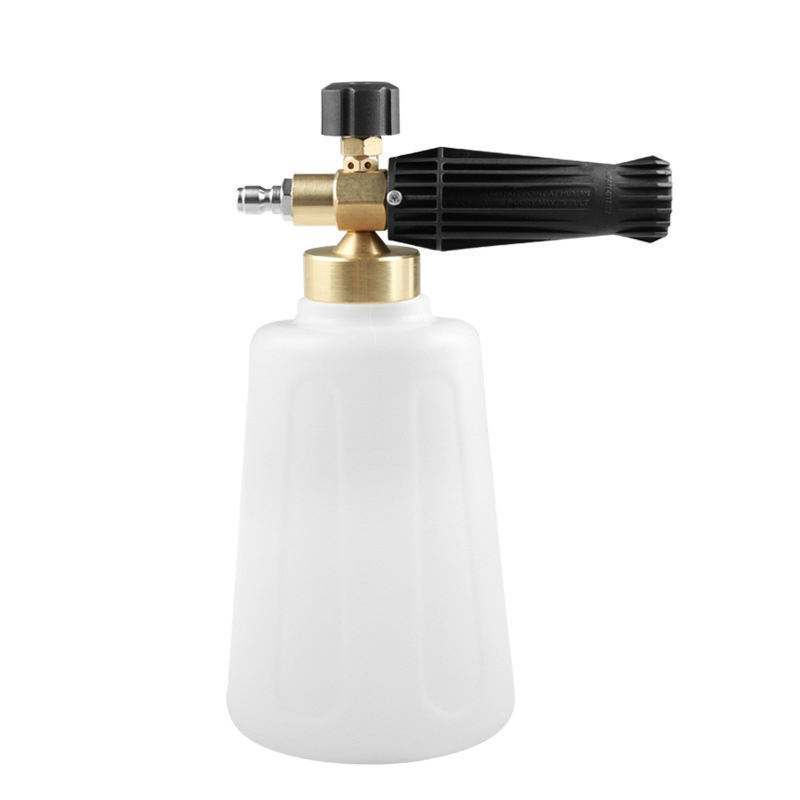 SPS Reusable Hydraulic Hose Fittings 2L Snow Foam Lance Car Wash Adjustable Nozzle White Bottle Foam Cannon