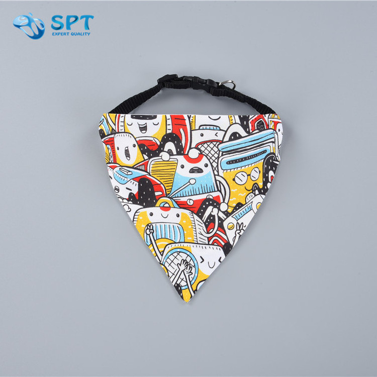 Washable Blank Elastic Pet Triangle Scarf for Sublimation Printing Dog Christmas Bandana with Collars