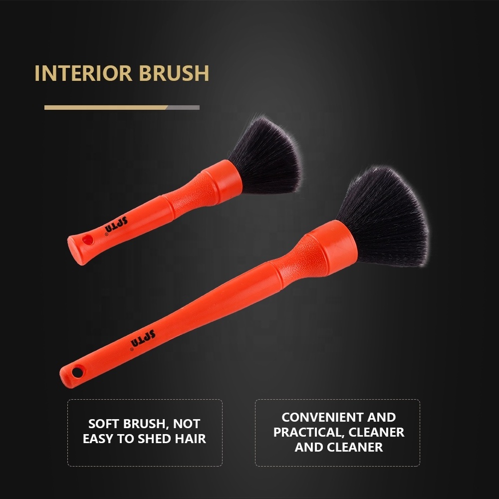 2pcs Set Ultra Soft Flexible Car Detailing Brush Dashboard Interior Cleaning Brush