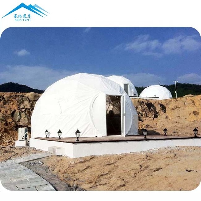 Popular hotel dome tent outdoor galmping luxury geodesic domo tents round circle tent for sale