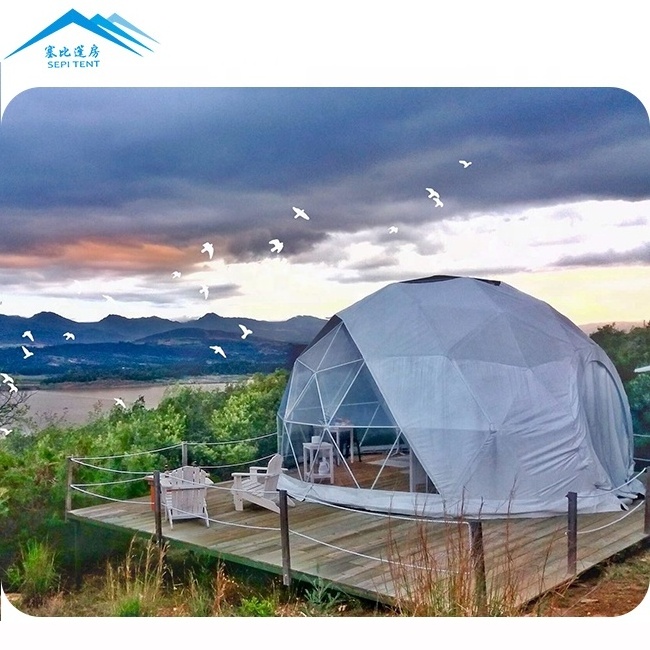 Popular hotel dome tent outdoor galmping luxury geodesic domo tents round circle tent for sale