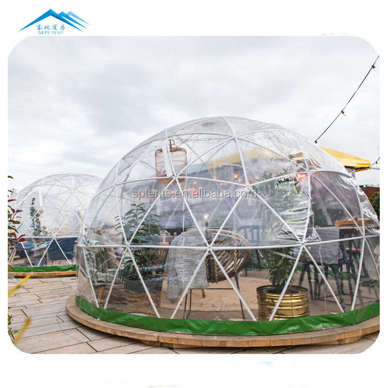 Customize Waterproof Luxury Glamping Camping Clear Igloo Geodesic Transparent Dome Tent For Backyard Garden Decoration Dome Tent