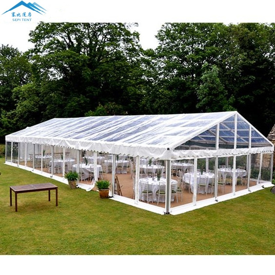 Custom 2024 New Design Luxury Outdoor Big Marquee Tent Waterproof Wedding Party Clear Top Tent For Events