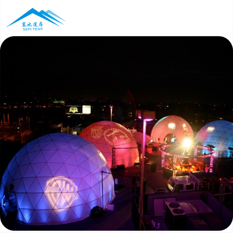 Wide range of applications geodesic dome tent with low MOQ from SEPI tent factory