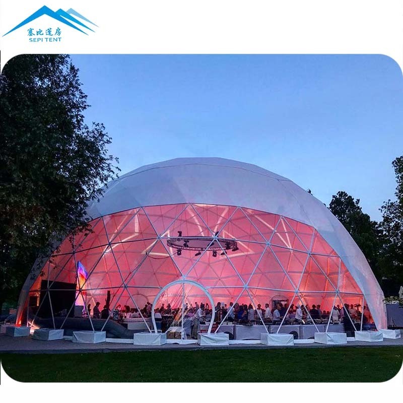 Sepi 2024 New Arrival 30M Large Trade Show Tent Big Party Wedding Event PVC Igloo Waterproof Geodesic Dome Tent