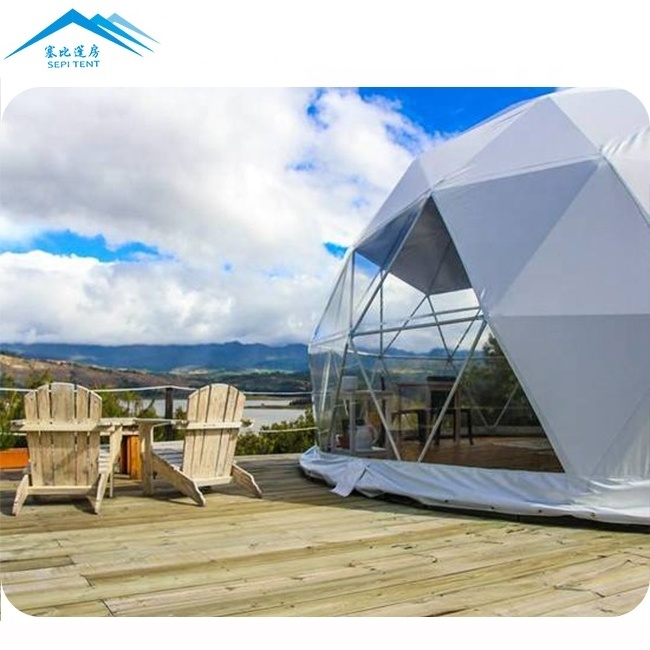 Popular hotel dome tent outdoor galmping luxury geodesic domo tents round circle tent for sale