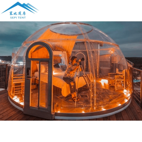 Custom 2024 New Stardome 360 degrees PC Home Hotel Dome Tent House Waterproof Transparent Bubble Tent