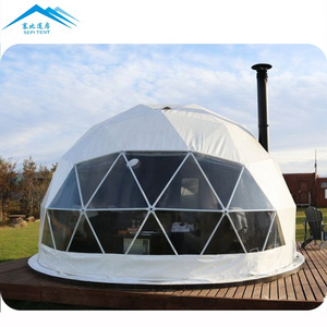 Polycarbonate dome geodesic domes heated igloo tent with skylight