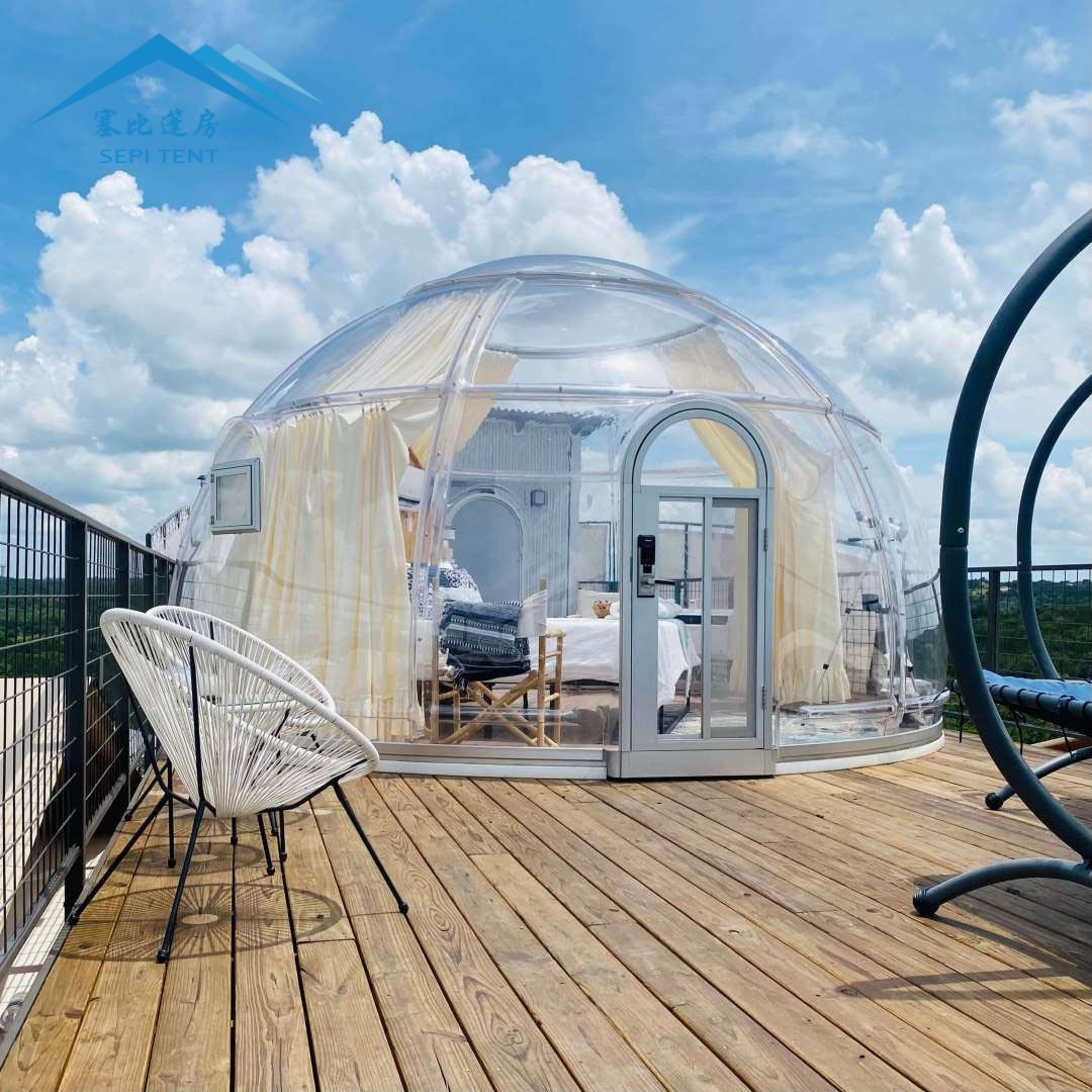 Custom 2024 New Stardome 360 degrees PC Home Hotel Dome Tent House Waterproof Transparent Bubble Tent